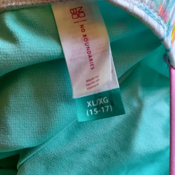 No Boundaries Juniors Tropical Bandeau One Piece NWT - Picture 7 of 8